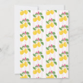 Pink Freshly Lemon Citrus Graduation Announcement Einladung (Rückseite)