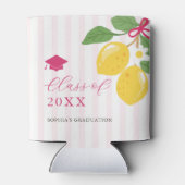 Pink Freshly Lemon Citrus Graduation Party Dosenkühler (Rückseite)