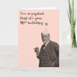 Pink Freud Funny 90. Geburtstag Karte
