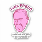 Pink Freud Funny Music Psychology Pun Die Cut Aufkleber (Vorderseite)