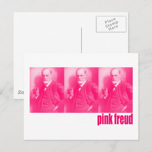 Pink Freud Postkarte (Vorne/Hinten)