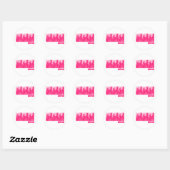 Pink Freud Runder Aufkleber (Blatt)