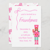Pink Friendsmas Einladung (Vorne/Hinten)
