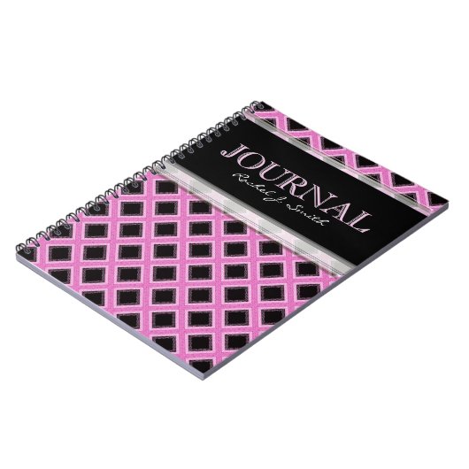 Pink Frills Grills Pattern Journal-Notebook Notizblock (Linke Seite)