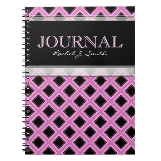 Pink Frills Grills Pattern Journal-Notebook Notizblock (Vorderseite)