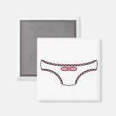 Pink Frilly Panties Magnet (Vorderseite/Rückseite)