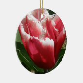 Pink Fringed Tulip Custom Geburtstag Keramikornament (Rechts)