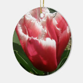 Pink Fringed Tulip Custom Geburtstag Keramikornament (Links)