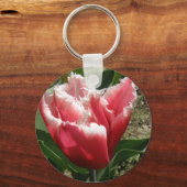 Pink Fringed Tulip Schlüsselanhänger (Vorderseite)