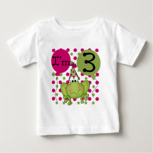 Pink Frog 3. Geburtstagsgeschenke und Geschenke Baby T-shirt