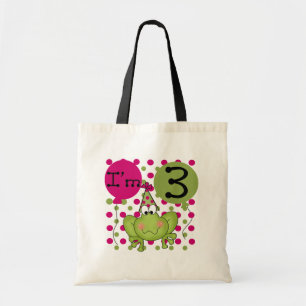Pink Frog 3. Geburtstagsgeschenke und Geschenke Tragetasche