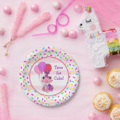 Pink Frog Girl's Birthday Candy Sprinkles Party Pappteller (Party)