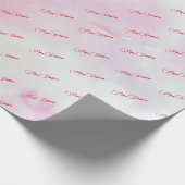 Pink Frohe Weihnachten Geschenkpapier (Ecke)