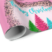 Pink Frohe Weihnachten Geschenkpapier (Rolleneckpunkt)