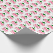 Pink Frohe Weihnachten Geschenkpapier (Ecke)