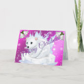 Pink Frohe Weihnachten Karte (Vorderseite)