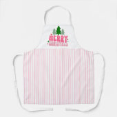 Pink Frohe Weihnachten Schürze (Vorderseite)