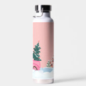 Pink Frohe Weihnachten Trinkflasche (Rechts)