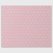 Pink Frohe Weihnachts-Muster Wrapping Papier Geschenkpapier (Flach)