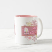 Pink Frohe Weihnachtsfeier Tasse (VorderseiteRechts)