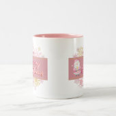 Pink Frohe Weihnachtsfeier Tasse (Mittel)
