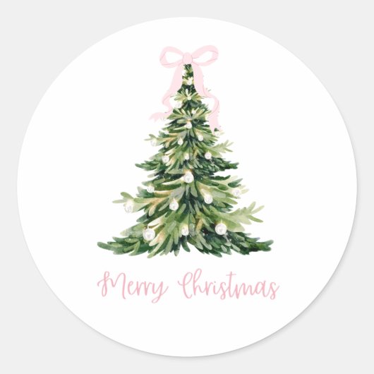 Pink Frohe Weihnachtsgeschenke Sticker (Vorderseite)