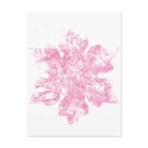 Pink Frosty Snowflake Design