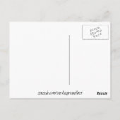 Pink Fuchsia Aquarell Blume Pop Kunst Postkarte (Rückseite)