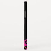 PINK FUCHSIA BLACK ABSTRAKT DEKO MONOGRAM Case-Mate iPhone HÜLLE (Hinten/Rechts)