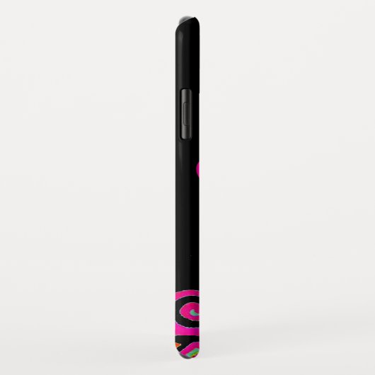 PINK FUCHSIA BLACK ABSTRAKT DEKO MONOGRAM Case-Mate iPhone HÜLLE (Hinten/Rechts)