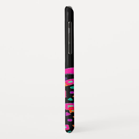 PINK FUCHSIA BLACK ABSTRAKT DEKO MONOGRAM Case-Mate iPhone HÜLLE (Hinten/Links)