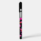 PINK FUCHSIA BLACK ABSTRAKT DEKO MONOGRAM Case-Mate iPhone HÜLLE (Rückseite / Links)