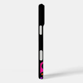 PINK FUCHSIA BLACK ABSTRAKT DEKO MONOGRAM Case-Mate iPhone HÜLLE (Rückseite / Rechts)