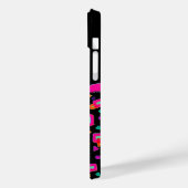 PINK FUCHSIA BLACK ABSTRAKT DEKO MONOGRAM Case-Mate iPhone HÜLLE (Rückseite / Links)