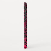 PINK FUCHSIA BLACK DAMASK GEM MONOGRAM Case-Mate iPhone HÜLLE (Hinten/Links)