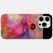 PINK FUCHSIA BLAU ABSTRAKT Red Ruby Gemstone Case-Mate iPhone Hülle (Rückseite (Horizontal))