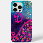 PINK FUCHSIA BLUE ABSTRAKT DEKO MONOGRAM Case-Mate iPhone HÜLLE (Rückseite)