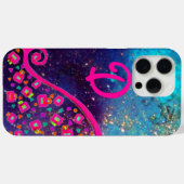 PINK FUCHSIA BLUE ABSTRAKT DEKO MONOGRAM Case-Mate iPhone HÜLLE (Rückseite (Horizontal))