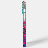 PINK FUCHSIA BLUE ABSTRAKT DEKO MONOGRAM Case-Mate iPhone HÜLLE (Rückseite / Links)