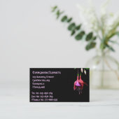 Pink Fuchsia-Blume Visitenkarte (Stehend Vorderseite)