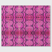 Pink Fuchsia Boa Constrictor Snakeskin Geschenkpapier (Flach)