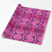 Pink Fuchsia Boa Constrictor Snakeskin Geschenkpapier (Ungerollt)