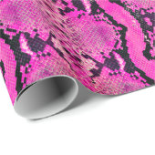 Pink Fuchsia Boa Constrictor Snakeskin Geschenkpapier (Rolleneckpunkt)