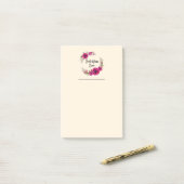 Pink Fuchsia Floral Poppies Wreath Beste Mama je Post-it Klebezettel (Auf Schreibtisch)