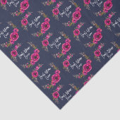 Pink Fuchsia Floral Poppies Wreath Beste Mama je Seidenpapier (Ausschnitt)