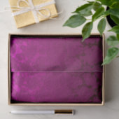 Pink Fuchsia Floral sukkulentes Muster Metallic Seidenpapier (Geschenk)