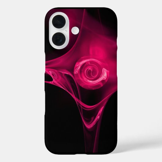 PINK FUCHSIA FRAKTAL ROSE Case-Mate iPhone HÜLLE (Rückseite)