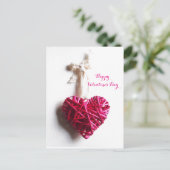 PINK FUCHSIA GEBRAUCHTES HERZ, VALENTINTAG FEIERTAGSPOSTKARTE (Stehend Vorderseite)