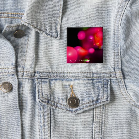 PINK FUCHSIA LILA SCHWARZE FRAKTAL-BUBBBLES BUTTON (Beispiel)