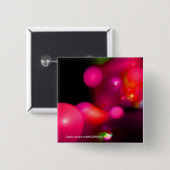 PINK FUCHSIA LILA SCHWARZE FRAKTAL-BUBBBLES BUTTON (Vorne & Hinten)